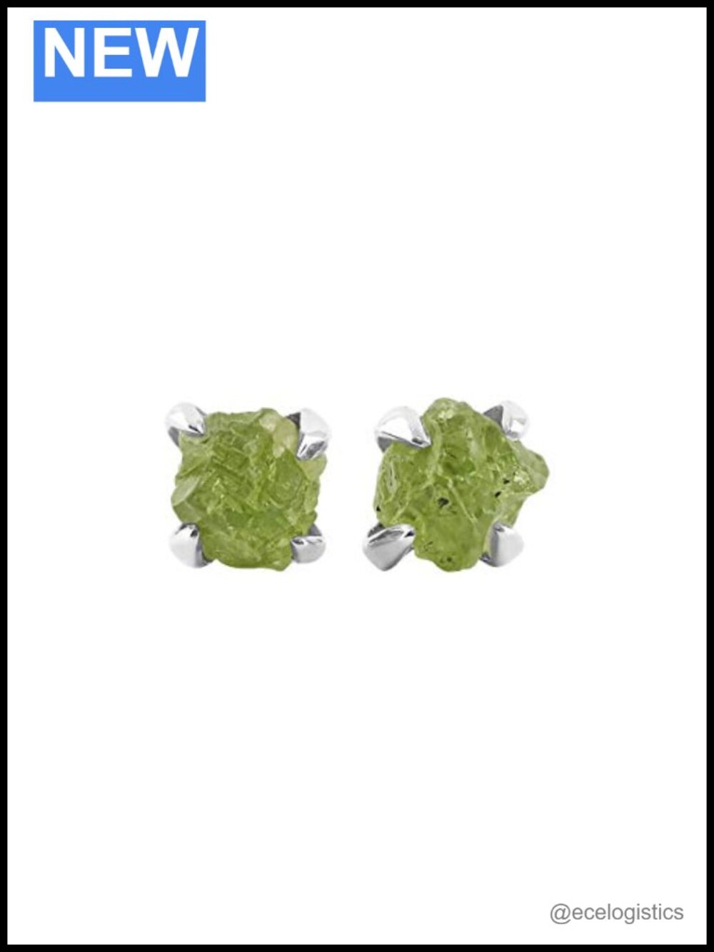 Peridot Sterling Silver Prong Stud Earrings